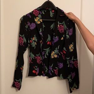 Vintage Betsey Johnson floral blouse